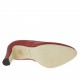 Escarpin pour femmes en cuir rouge avec plateforme interieur et talon 9 - Pointures disponibles:  42