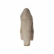 Scarpa da donna aperta con plateau in camoscio beige tacco 13 - Misure disponibili: 42