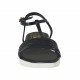 Woman's T-strap sandal in black patent leather wedge heel 2 - Available sizes:  32