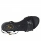 Woman's T-strap sandal in black patent leather wedge heel 2 - Available sizes:  32