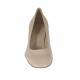 Escarpin pour femmes à bout carré en cuir rose poudre talon 5 - Pointures disponibles:  31