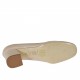 Zapato de salón para mujer con punta cuadrada en piel rosa polvo tacon 5 - Tallas disponibles:  31