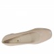 Zapato de salón para mujer con punta cuadrada en piel rosa polvo tacon 5 - Tallas disponibles:  31