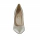 Zapato de salon para mujer en piel laminada platino tacon 9 - Tallas disponibles:  34
