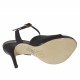Sandalo da donna con cinturino in pelle nera con plateau e tacco 10 - Misure disponibili: 32, 42