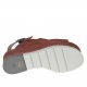 Sandale pour femmes en daim rose antique talon compensé 5 - Pointures disponibles:  42