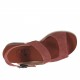 Sandalia para mujer en gamuza rosa viejo cuña 5 - Tallas disponibles:  42