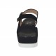Sandalo da donna in camoscio nero zeppa 5 - Misure disponibili: 42