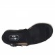 Sandalo da donna in camoscio nero zeppa 5 - Misure disponibili: 42