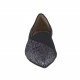 Scarpa accollata da donna in pelle stampata olografica multicolor e tessuto elasticizzato nero tacco 1 - Misure disponibili: 32, 33