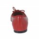 Ballerina da donna con fiocco in pelle rossa tacco 1 - Misure disponibili: 32