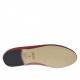 Ballerina da donna con fiocco in pelle rossa tacco 1 - Misure disponibili: 32