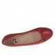 Ballerinaschuh für Damen mit Schleife aus rotem Leder Absatz 1 - Verfügbare Größen:  32