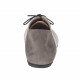Zapato con cordones para mujer en gamuza blanca y gris con talon plegable tacon 1 - Tallas disponibles:  43