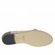 Zapato con cordones para mujer en gamuza blanca y gris con talon plegable tacon 1 - Tallas disponibles:  43