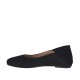 Ballerina da donna in camoscio nero con tallone pieghevole tacco 1 - Misure disponibili: 32, 33