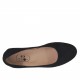 Ballerina da donna in camoscio nero con tallone pieghevole tacco 1 - Misure disponibili: 32, 33
