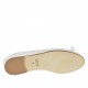 Ballerine pour femmes en cuir blanc avec noeud talon 1 - Pointures disponibles:  33