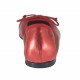 Zapato bailarina para mujer con moño en piel laminada roja tacon 1 - Tallas disponibles:  32