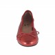 Ballerina da donna con fiocco in pelle laminata rossa tacco 1 - Misure disponibili: 32