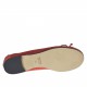 Ballerina da donna con fiocco in pelle laminata rossa tacco 1 - Misure disponibili: 32