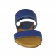 Woman's sandal in blue leather heel 1 - Available sizes:  32