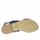 Sandalia para mujer en piel azul tacon 1 - Tallas disponibles:  32