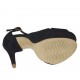 Scarpa aperta da donna con cinturino e plateau in camoscio nero tacco 13 - Misure disponibili: 31