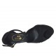 Scarpa aperta da donna con cinturino e plateau in camoscio nero tacco 13 - Misure disponibili: 31