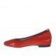 Woman's pointy ballerina shoe in red patent leather heel 1 - Available sizes:  33