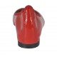 Woman's pointy ballerina shoe in red patent leather heel 1 - Available sizes:  33