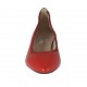 Woman's pointy ballerina shoe in red patent leather heel 1 - Available sizes:  33