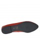 Woman's pointy ballerina shoe in red patent leather heel 1 - Available sizes:  33
