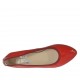 Woman's pointy ballerina shoe in red patent leather heel 1 - Available sizes:  33