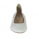 Ballerina da donna in vernice bianca con punta sfilata tacco 1 - Misure disponibili: 32, 33