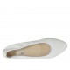 Ballerina da donna in vernice bianca con punta sfilata tacco 1 - Misure disponibili: 32, 33