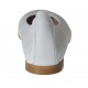 Woman's ballerina shoe with rounded tip in white leather heel 1 - Available sizes:  33