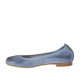 Ballerina da donna con punta tonda in pelle avio tacco 1 - Misure disponibili: 32