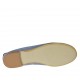 Ballerina da donna con punta tonda in pelle avio tacco 1 - Misure disponibili: 32