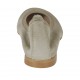 Woman's ballerina shoe with rounded tip in sand leather heel 1 - Available sizes:  32