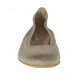 Woman's ballerina shoe with rounded tip in sand leather heel 1 - Available sizes:  32