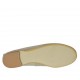 Ballerina da donna con punta tonda in pelle color sabbia tacco 1 - Misure disponibili: 32