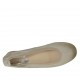 Ballerina da donna con punta tonda in pelle color sabbia tacco 1 - Misure disponibili: 32