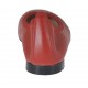 Woman's ballerina shoe with rounded tip in red leather heel 1 - Available sizes:  32