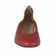 Bailarina con punta redonda para mujer en piel color rojo tacon 1 - Tallas disponibles:  32