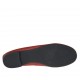 Bailarina con punta redonda para mujer en piel color rojo tacon 1 - Tallas disponibles:  32