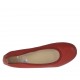 Woman's ballerina shoe with rounded tip in red leather heel 1 - Available sizes:  32