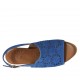 Sandalo da donna in camoscio forato bluette con plateau e zeppa 8 - Misure disponibili: 43