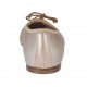 Ballerine pour femmes avec noeud en cuir lamé rose talon 1 - Pointures disponibles:  32