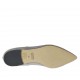 Ballerina da donna con punta sfilata in pelle stampata argento tacco 1 - Misure disponibili: 32